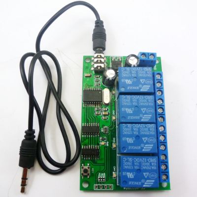 DC 12V 4通道 MT8870 DTMF音调信号解码器 电话语音遥控继电器开关模块 LED电机智能家居