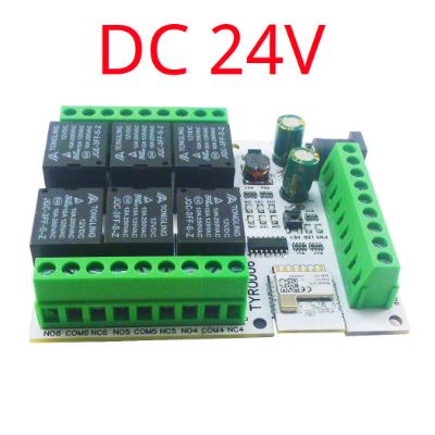 6 DI-DO DC 24V IOS Android Smart Wifi Relay 2.4G RF Remote Control IOT Switch NPN IN Dry Contact Out Tuya Smart Life APP